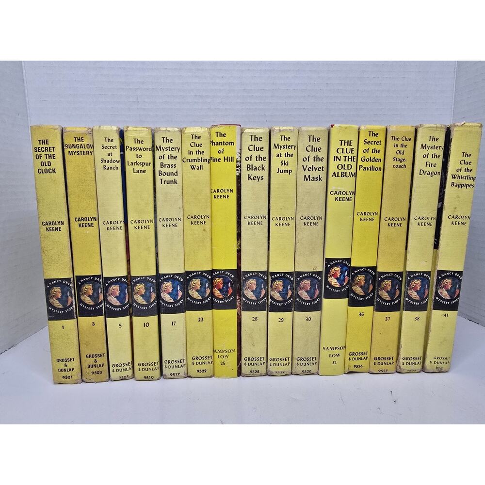 Lot of 15 Nancy Drew Mysteries Vintage Hardcover Books - Various condition